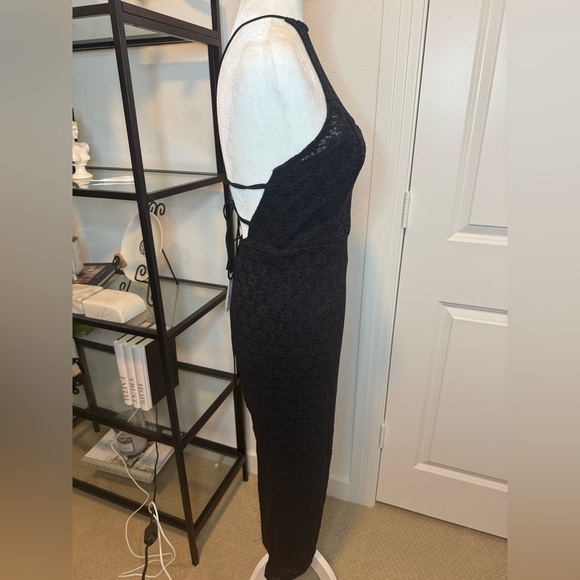 NWT Bardot Womens Lacy Short Midi Dress Black Size 8 - Picture 4 of 8